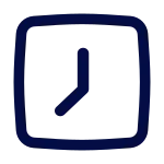 Clock Square SVG Icon